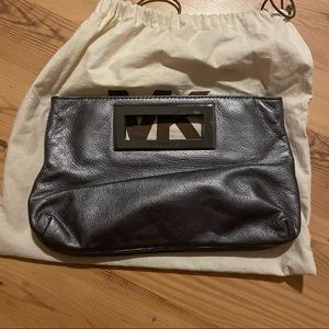 Michael Kors Gunmetal Clutch Purse Handbag